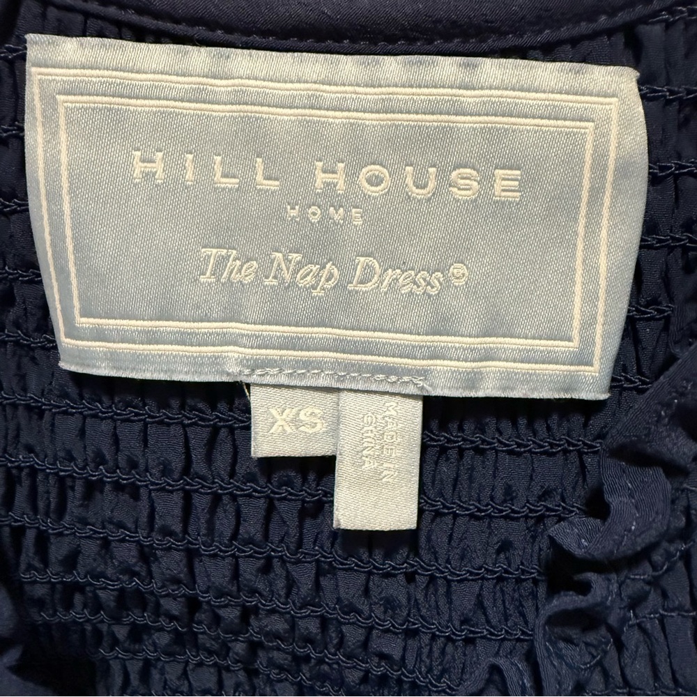 Hill House Louisa Nap Dress Navy XS Feminine Cottagecore Minimalist Chic - Picture 7 of 7